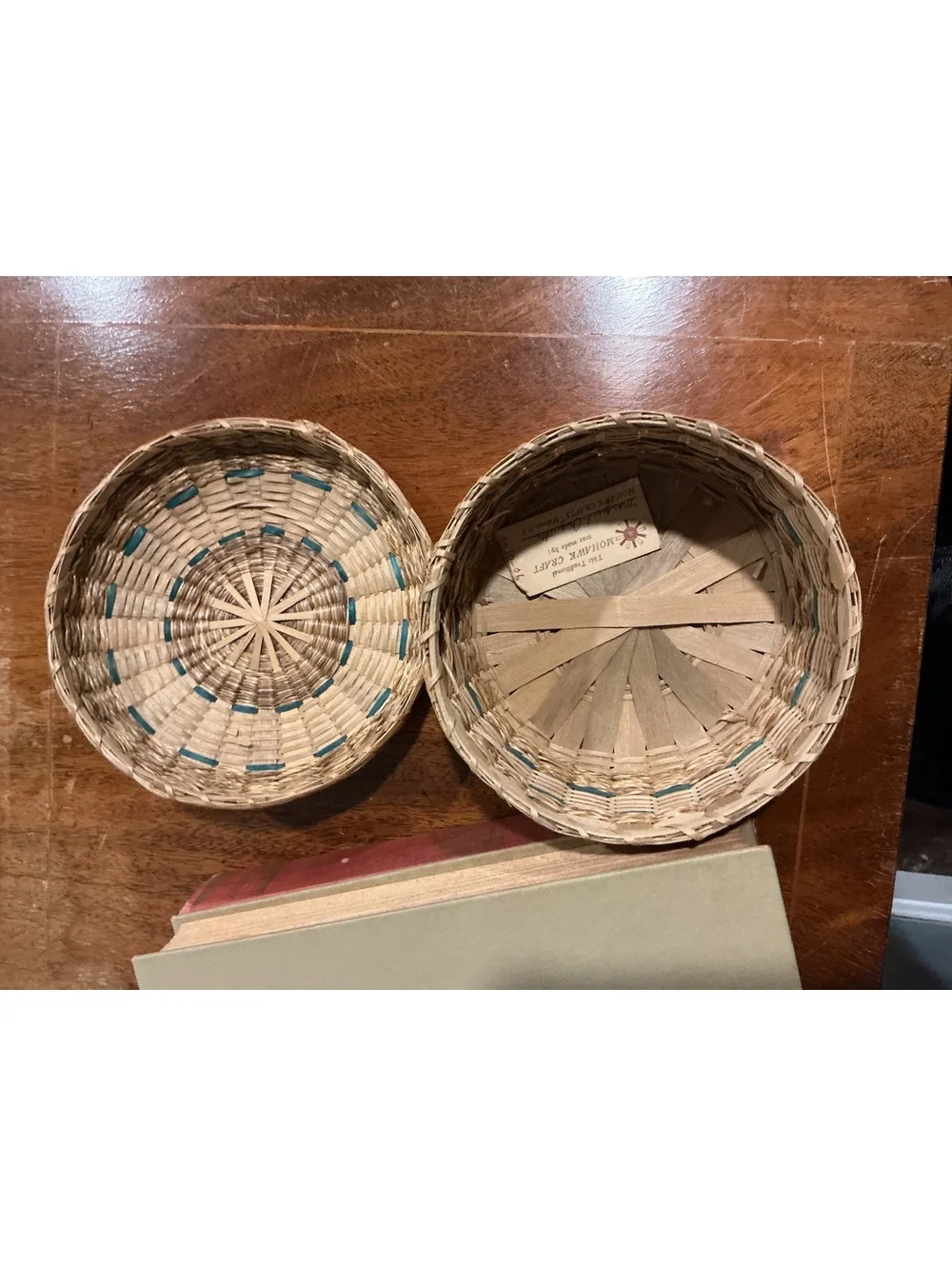 Vintage Margaret Arquette Mohawk Native American Lidded Basket